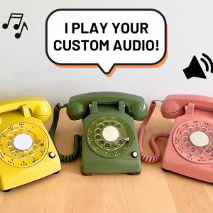 Vintage Rotary Phone That Plays Your Custom Audio Messages